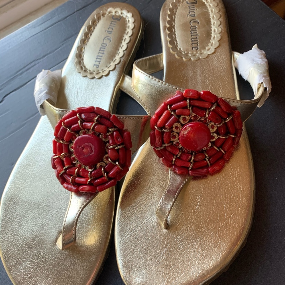 Juicy Couture Beaded Sandals